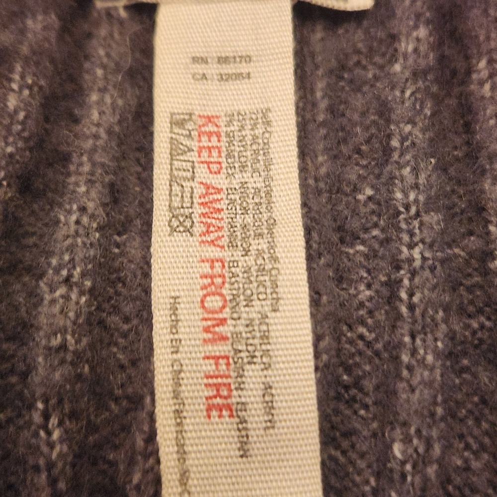 Free People Ribbed Knit Joggers in Charcoal Gray/Olive High Rise Lounge Pants - Picture 7 of 10